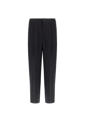 Herno elasticated-waist tailored trousers - Black