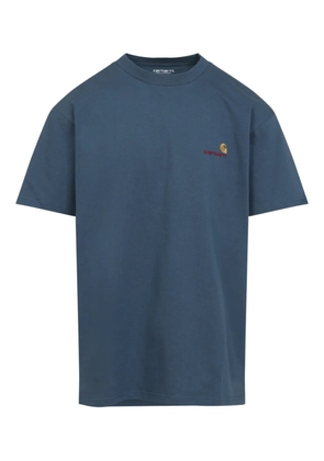 Carhartt WIP S/S American Script embroidered T-shirt - Blue