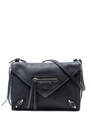 Balenciaga Pre-Owned 2017 Leather Papier Triple Zip Around XS crossbody bag - Black