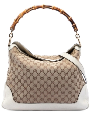 Gucci Pre-Owned 2016-2026 GG Canvas Bamboo Diana satchel - White