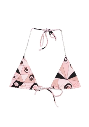 PUCCI Occhi chain triangle bikini top - Pink