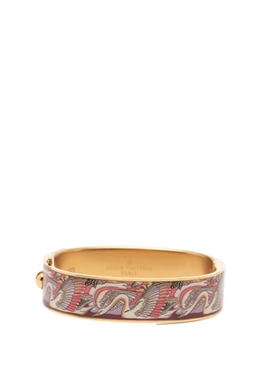 Louis Vuitton Pre-Owned 2018 Gold Plated Enamel Monogram Confidential Hinge Bracelet S costume bracelet