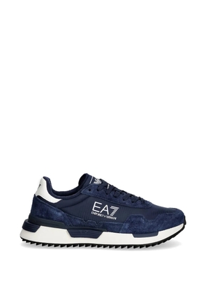 Ea7 Emporio Armani logo-print sneakers - Blue