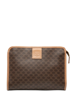 Celine Pre-Owned 2015 Macadam Coated Canvas clutch bag - Brown