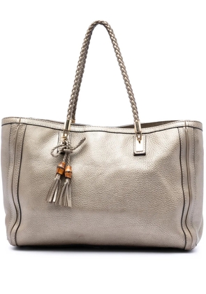 Gucci Pre-Owned 2016-2025 Metallic Grained Leather Bella tote bag - Gold
