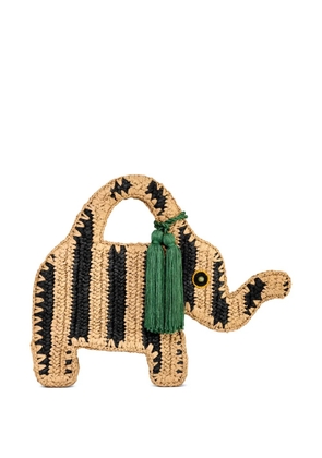 Simon Miller elephant-shape striped mini bag - Neutrals