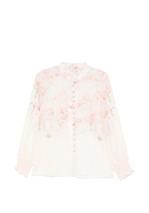 Paper Lace floral buttoned shirt - Neutrals