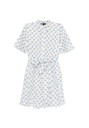Maje small flowers-print mini dress - White