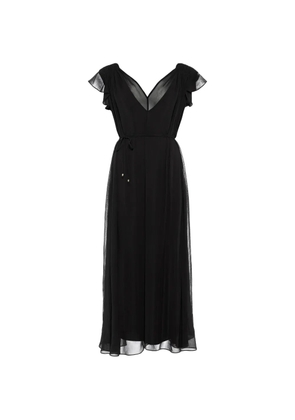 ERES ruffled V-neck dress - Black