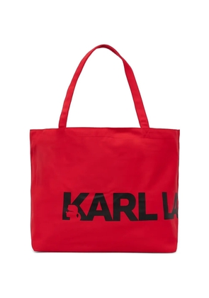 Karl Lagerfeld logo-print tote bag - Red