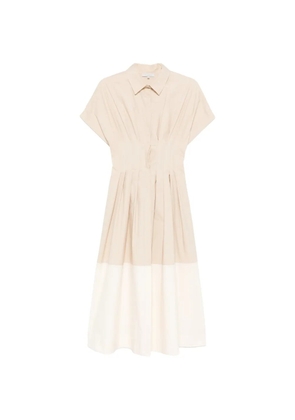 Antonelli pleated colour-block midi dress - Neutrals