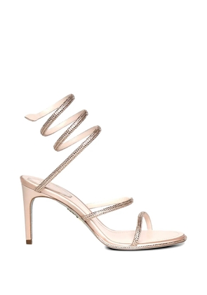 René Caovilla Cleo embellished wrap sandals - Pink