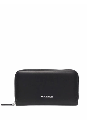 Woolrich logo-print zip-around wallet - Black