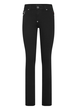 Philipp Plein logo-appliqué skinny jeans - Black