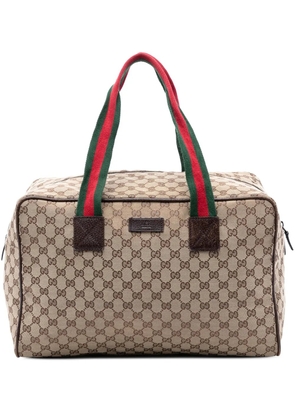 Gucci Pre-Owned 2016-2025 GG Canvas Web Duffle Bag travel bag - Neutrals