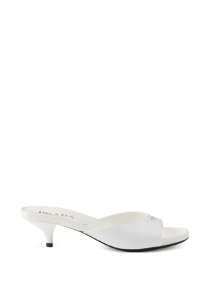 Prada leather kitten-heel sandals - White
