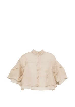 Max Mara ruffled layered shirt - Neutrals
