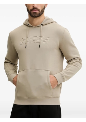 GUESS USA logo-print hoodie - Neutrals