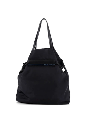 Prada Pre-Owned Belted Logo Tessuto Large tote bag - Black