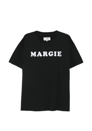 MM6 Maison Margiela logo-detail T-shirt - Black
