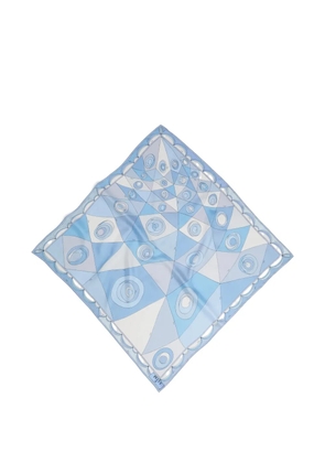 PUCCI angoli print cotton carrè - Blue