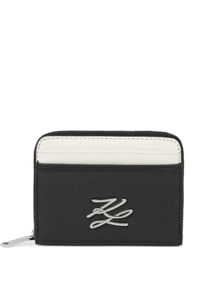 Karl Lagerfeld small K/Autograph zip wallet - Black