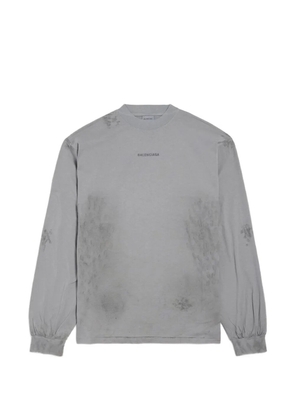 Balenciaga long-sleeve cotton T-shirt - Grey