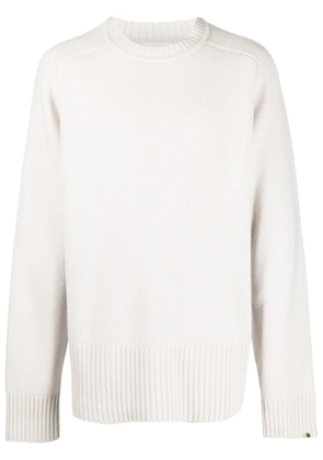extreme cashmere ribbed-trim cashmere jumper - Grey