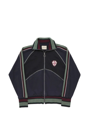 Nicholas Daley striped logo-patch jacket - Blue