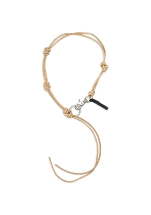 OUR LEGACY knot-detail leather necklace - Neutrals