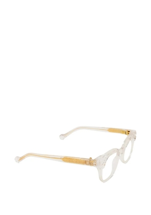 Yohji Yamamoto round-frame glasses - Neutrals