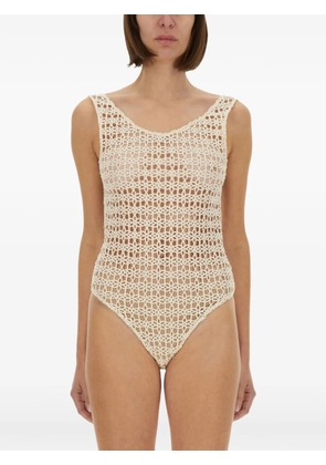 Alysi macramé bodysuit - Neutrals