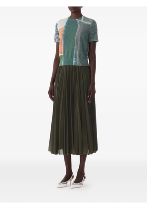 Jason Wu Collection x Robert Rauschenberg artwork short-sleeve sweater - Green