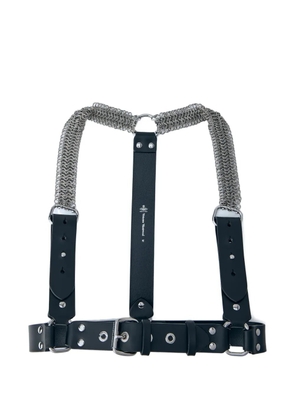 Vivienne Westwood logo-detail leather braces - Black