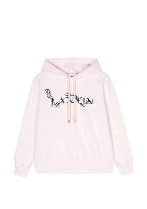 Lanvin logo-print hoodie - Pink