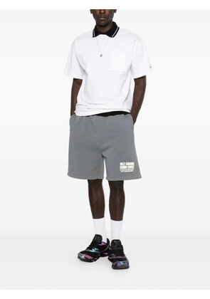 Willy Chavarria drawstring logo shorts - Grey