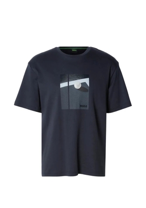 BOSS Join Relaxed GRX round-neck printed T-shirt - Blue