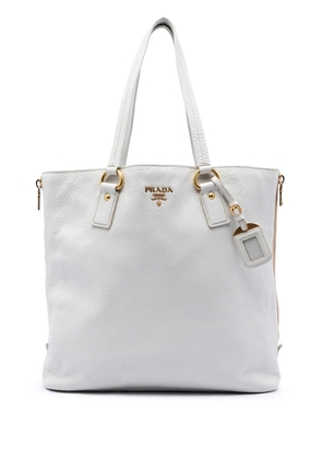 Prada Pre-Owned 2013-2025 Vitello Daino Side Zip tote bag - White