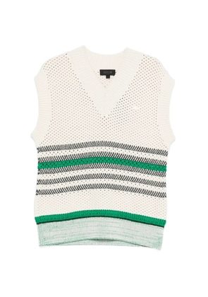 Lacoste striped V-neck vest - Neutrals