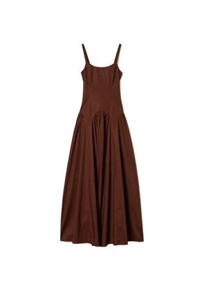 TWINSET maxi poplin dress - Brown