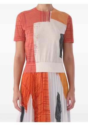 Jason Wu Collection x Robert Rauschenberg artwork sweater - Orange