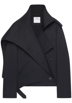Courrèges short oblique trench coat - Black
