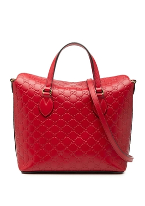 Gucci Pre-Owned 2016-2026 Guccissima Linea A Fold Over satchel - Red