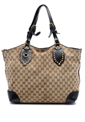 Gucci Pre-Owned 2016-2025 GG Canvas Patti Studed Hobo tote bag - Black