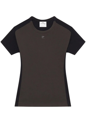 Courrèges Contrast Frame cotton T-shirt - Black