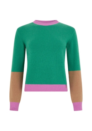 Herno color-block long-sleeve sweater - Green