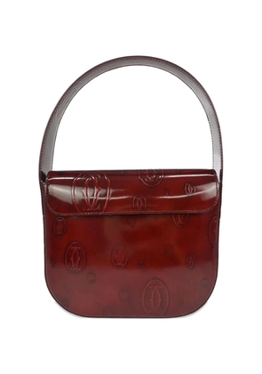 Cartier 1990s Happy Birthday embossed leather handbag - Red
