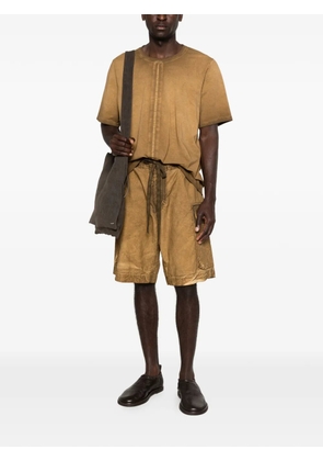 Uma Wang seam detail T-shirt - Brown