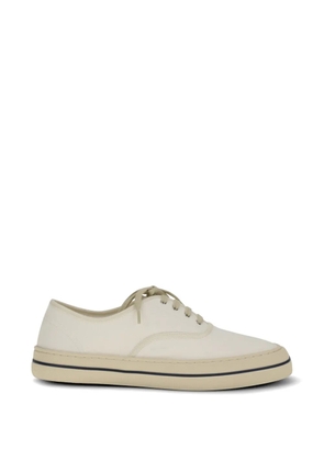 Loro Piana Nantucket Walk lace-up canvas sneakers - Neutrals