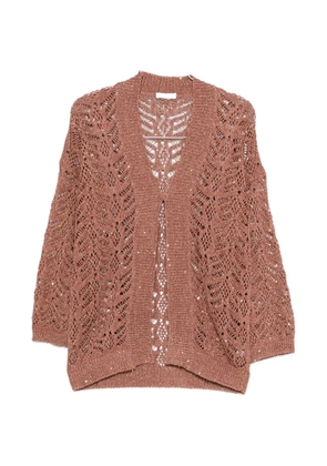 PANICALE V-neck cardigan - Brown